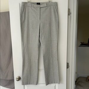White House Black Market Light Gray Windowpane Dress Pants